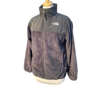 The North Face Girl's Black Fleece Zip-Up Jacket - Girl's 18 (XL)
